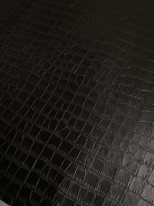 画像5: 牛革　クロコダイル型押し  ブラック　レザー (5)