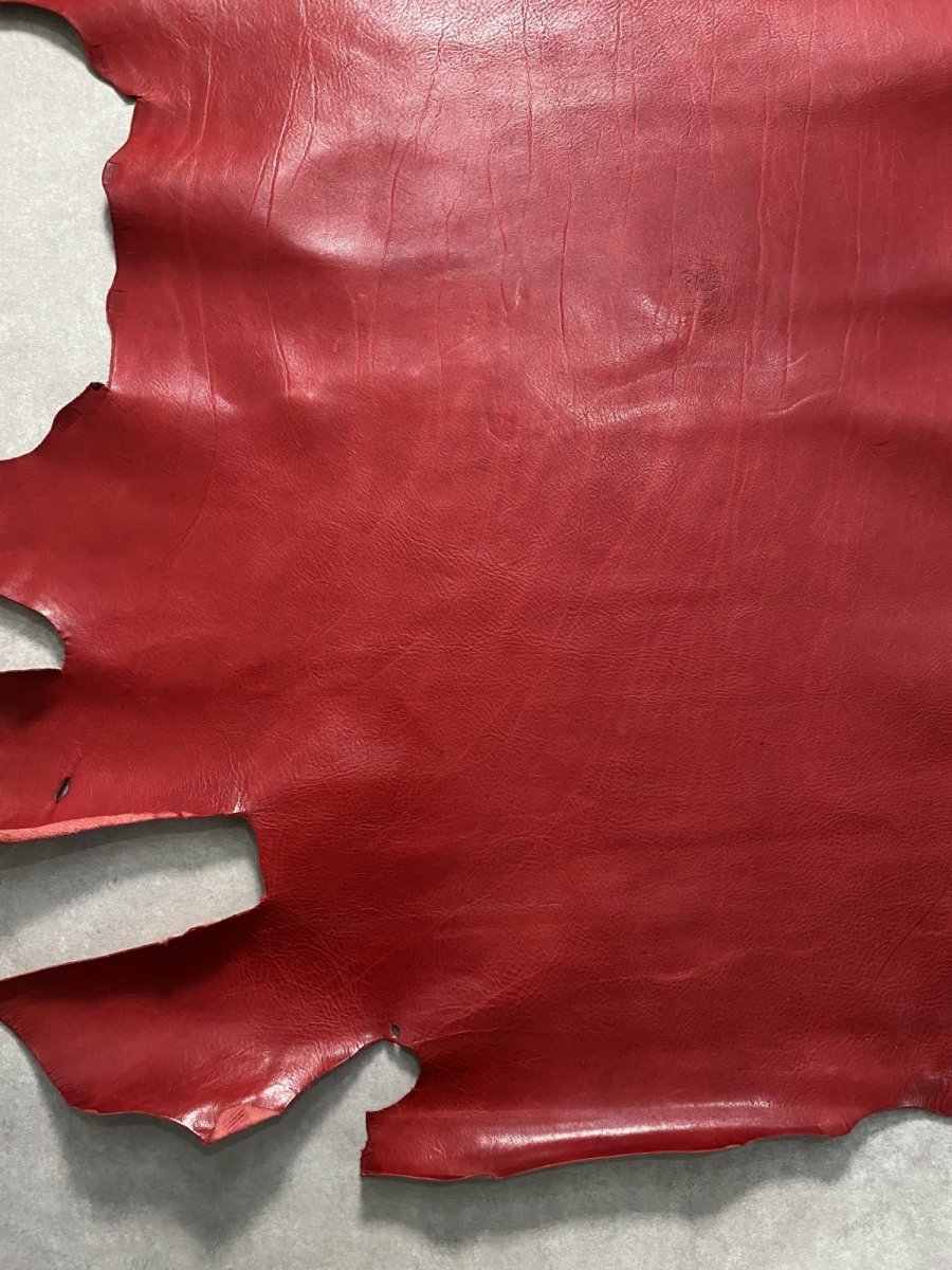 画像11: 牛革 ショルダー  レッド　レザークラフト (11)