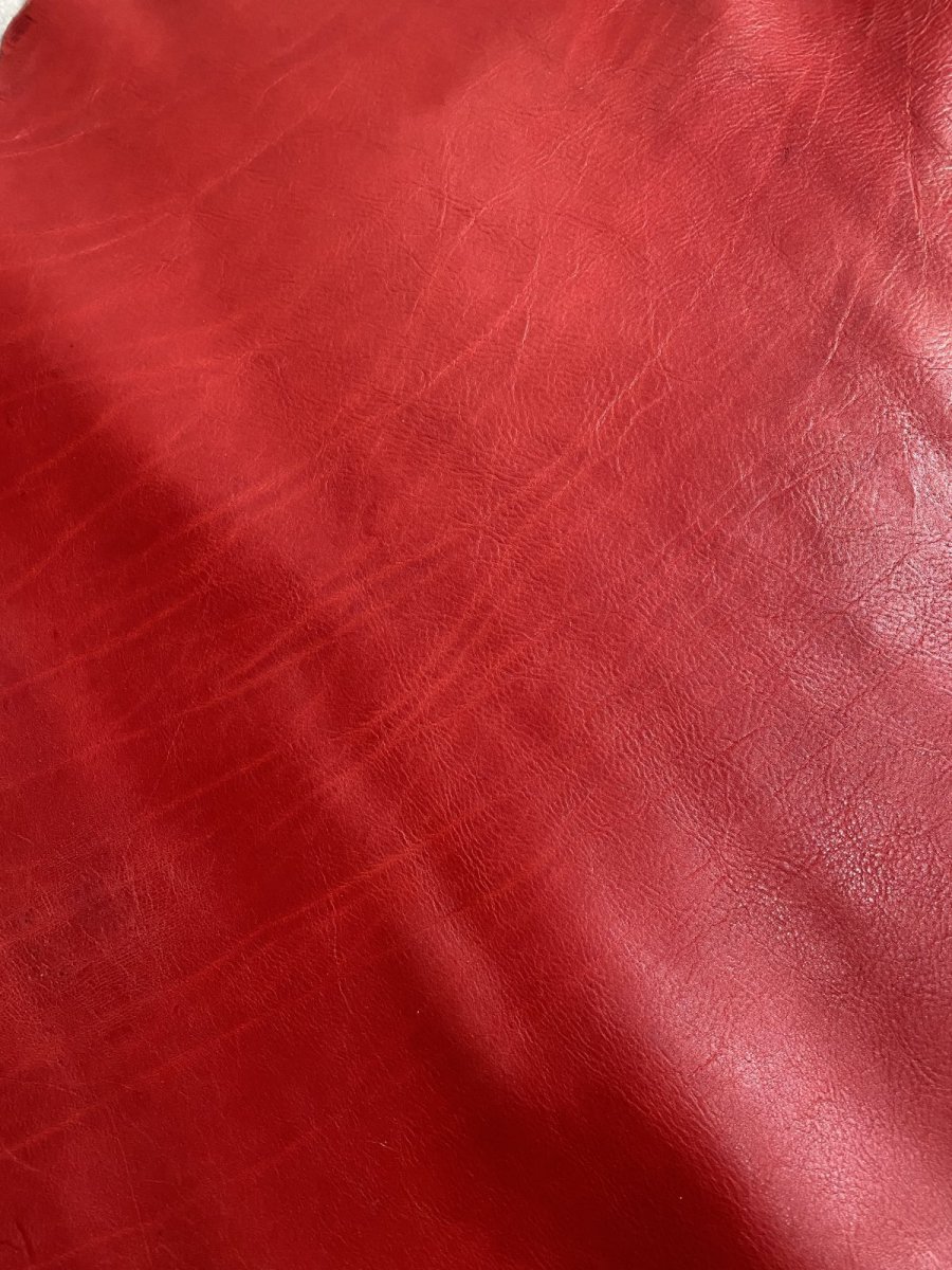 画像3: 牛革 ショルダー  レッド　レザークラフト (3)