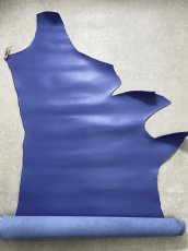 画像1: 牛革　Jスムース　ブルー　レザー (1)