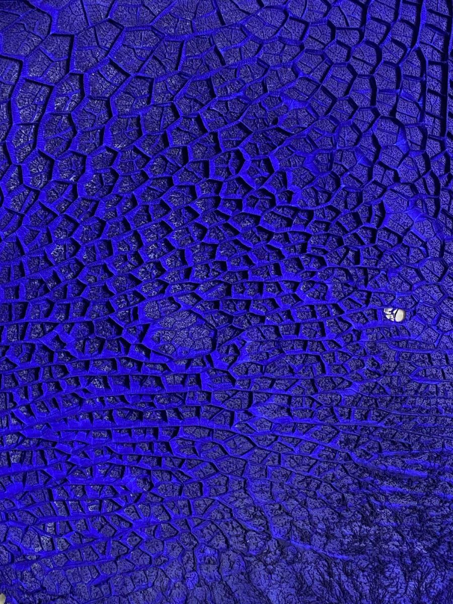 画像2: 牛革　ハチノス(牛の胃袋)　ブルー (2)