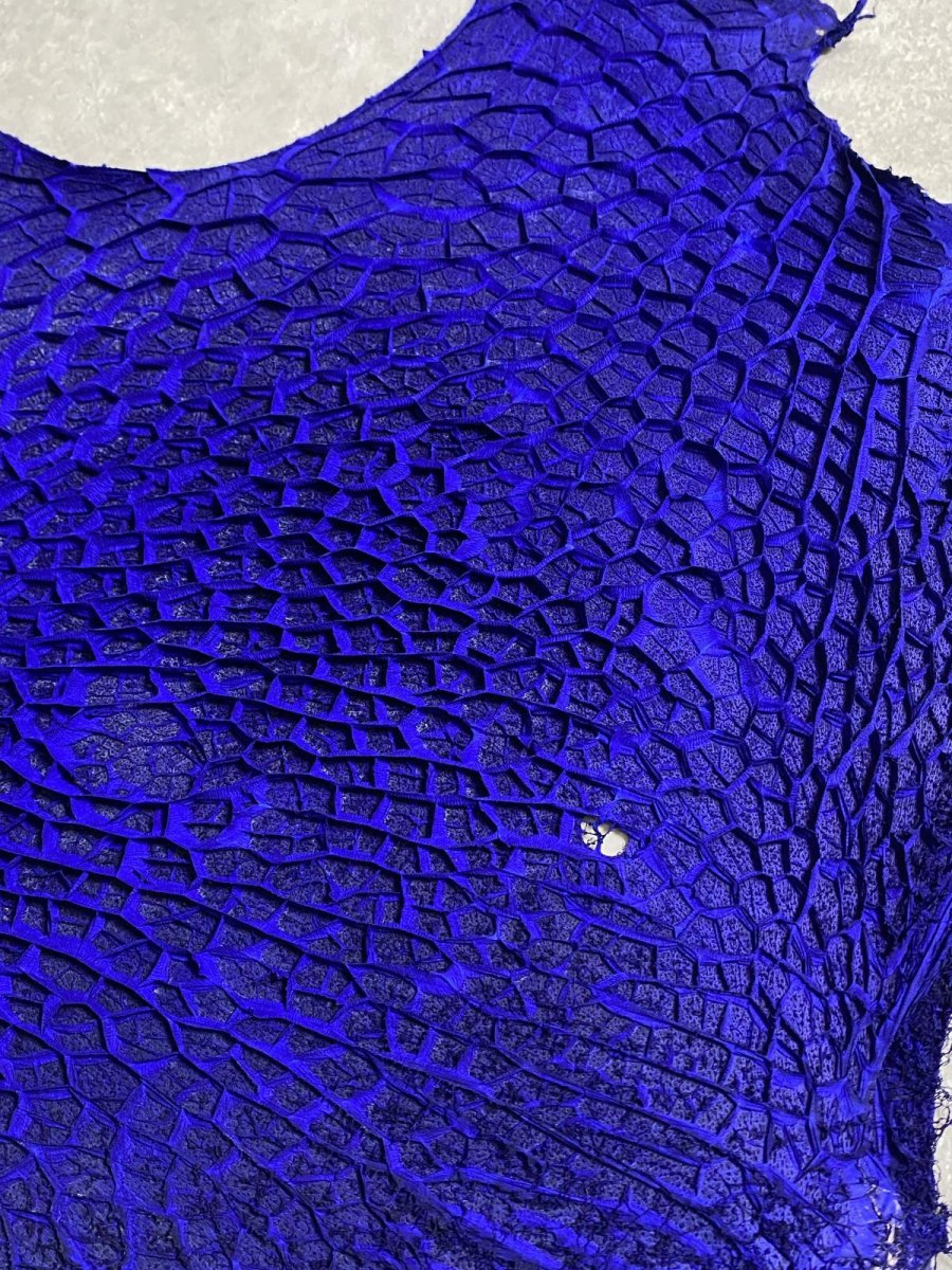 画像3: 牛革　ハチノス(牛の胃袋)　ブルー (3)