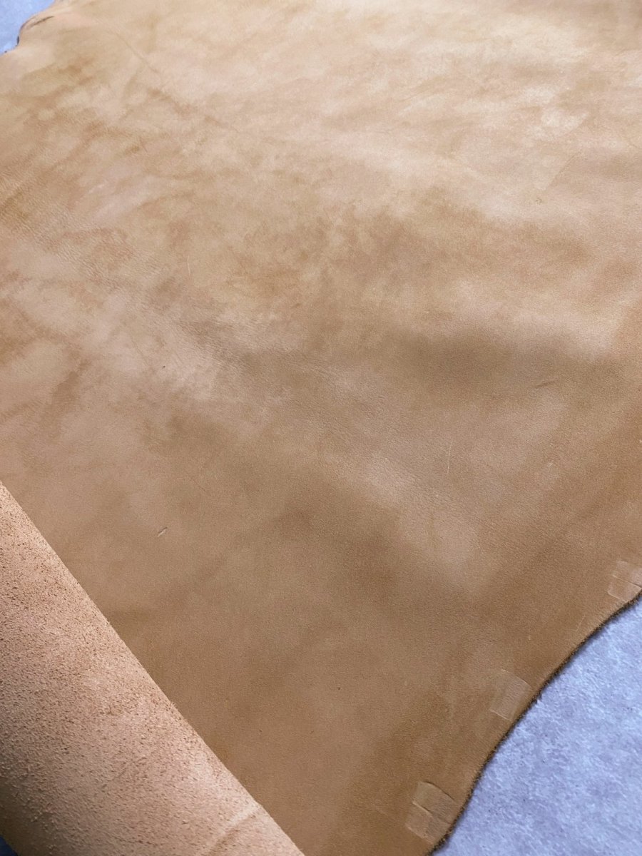 画像5: 牛革 ヌバック キャメル (5)