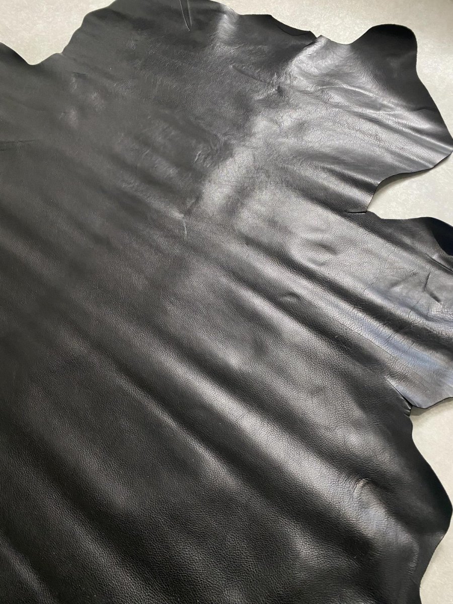 画像2: 牛革　バッファロー　ブラック　レザー (2)