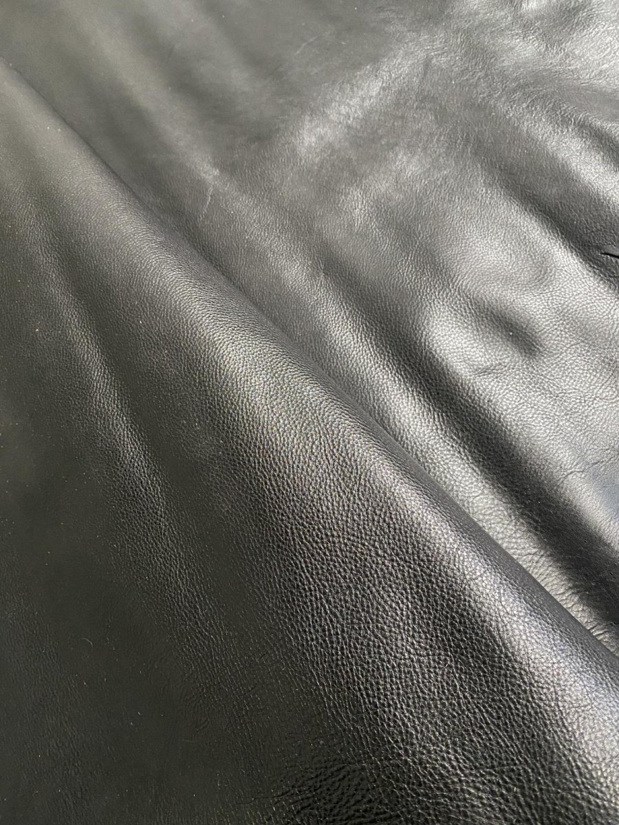 画像4: 牛革　バッファロー　ブラック　レザー (4)