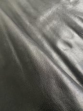 画像4: 牛革　バッファロー　ブラック　レザー (4)