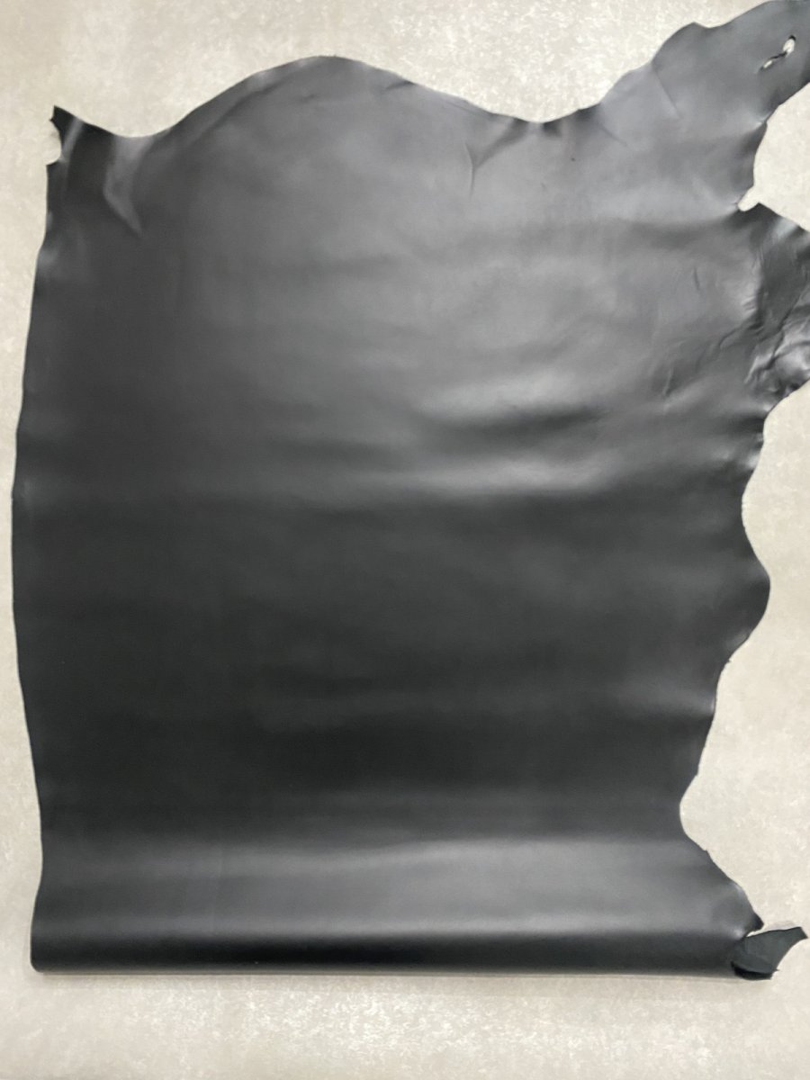 画像1: 牛革　スムースレザー　ブラック (1)