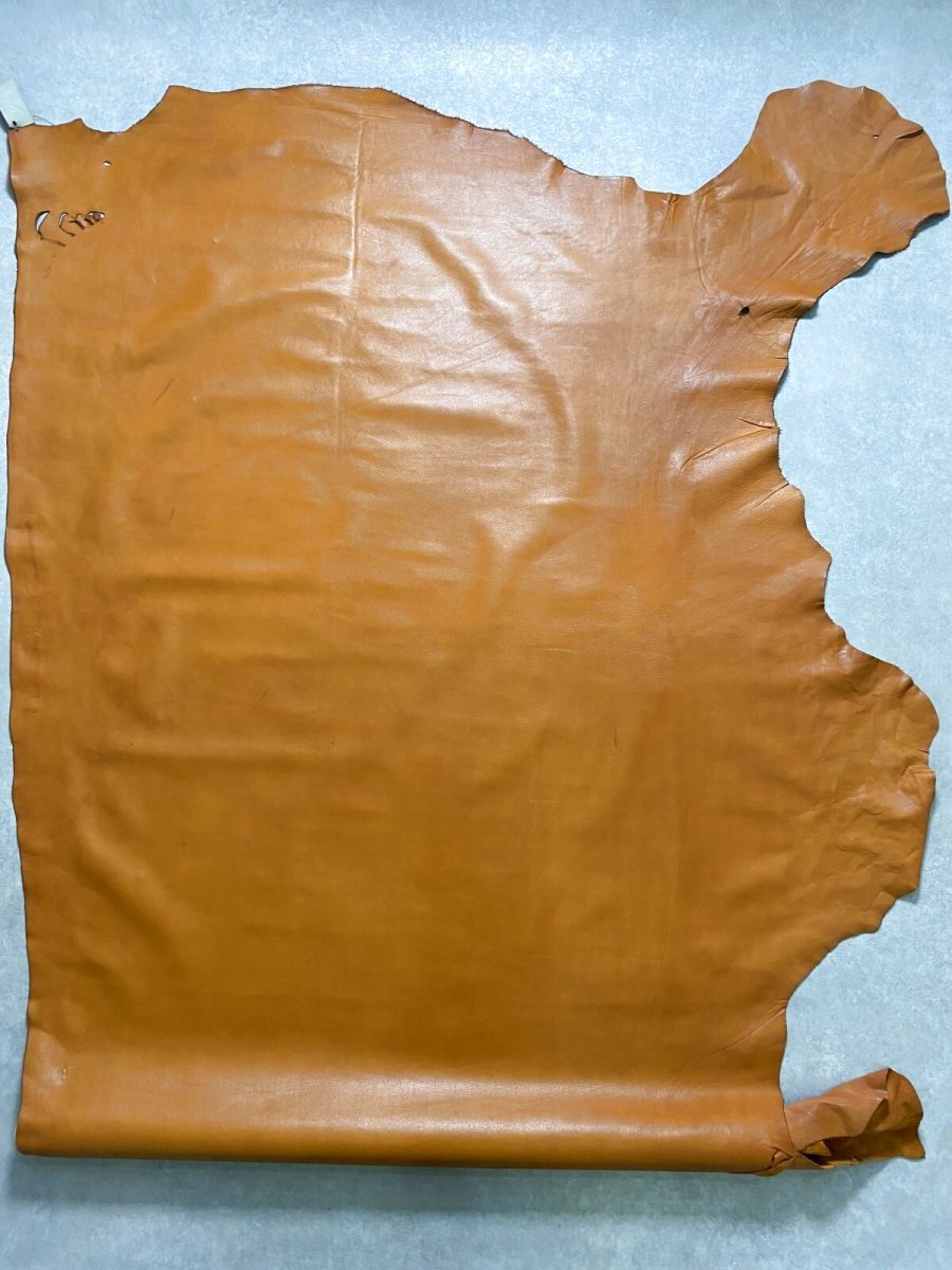 画像1: 牛革　スムースレザー　キャメル (1)