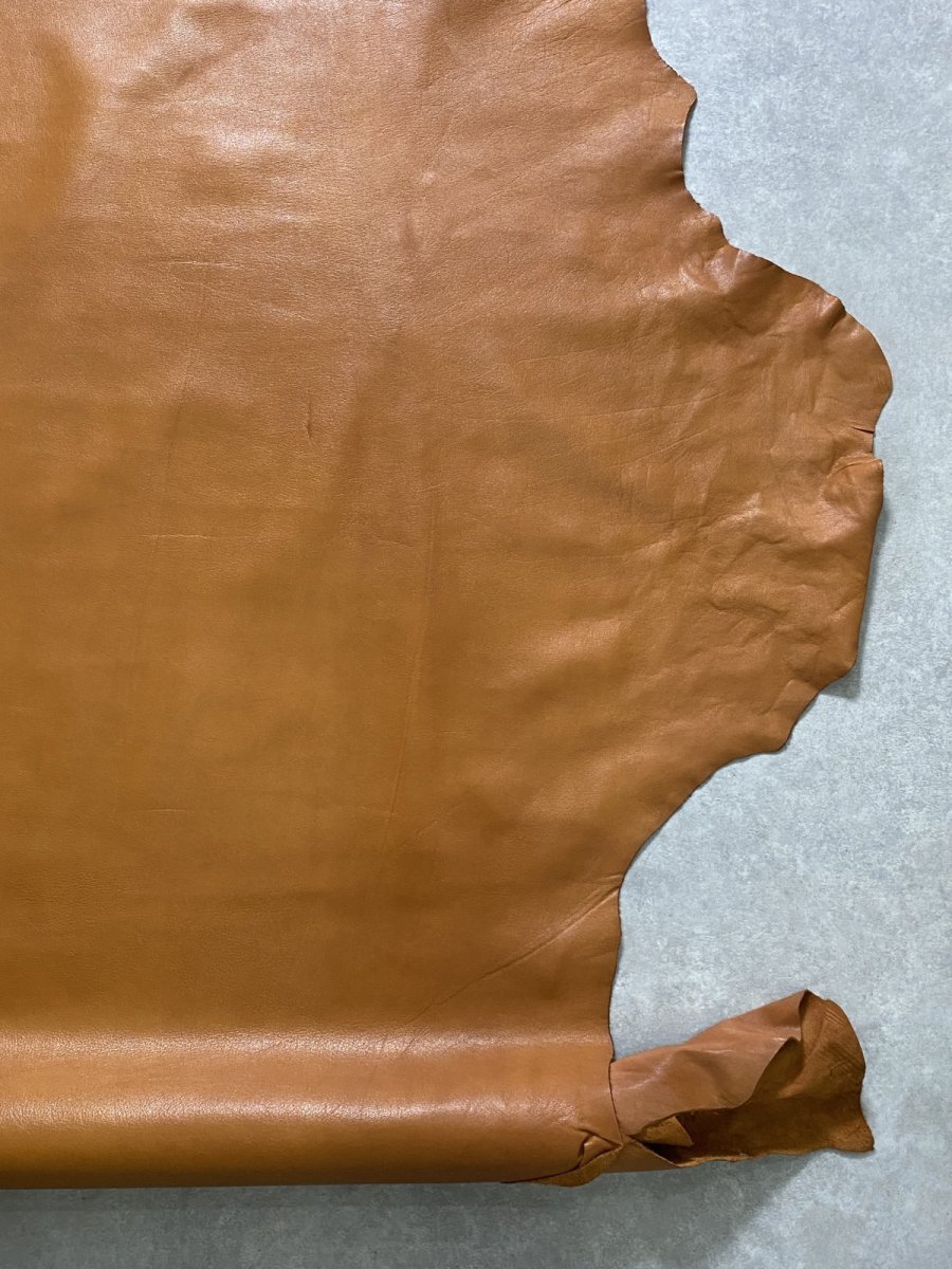 画像5: 牛革　スムースレザー　キャメル (5)