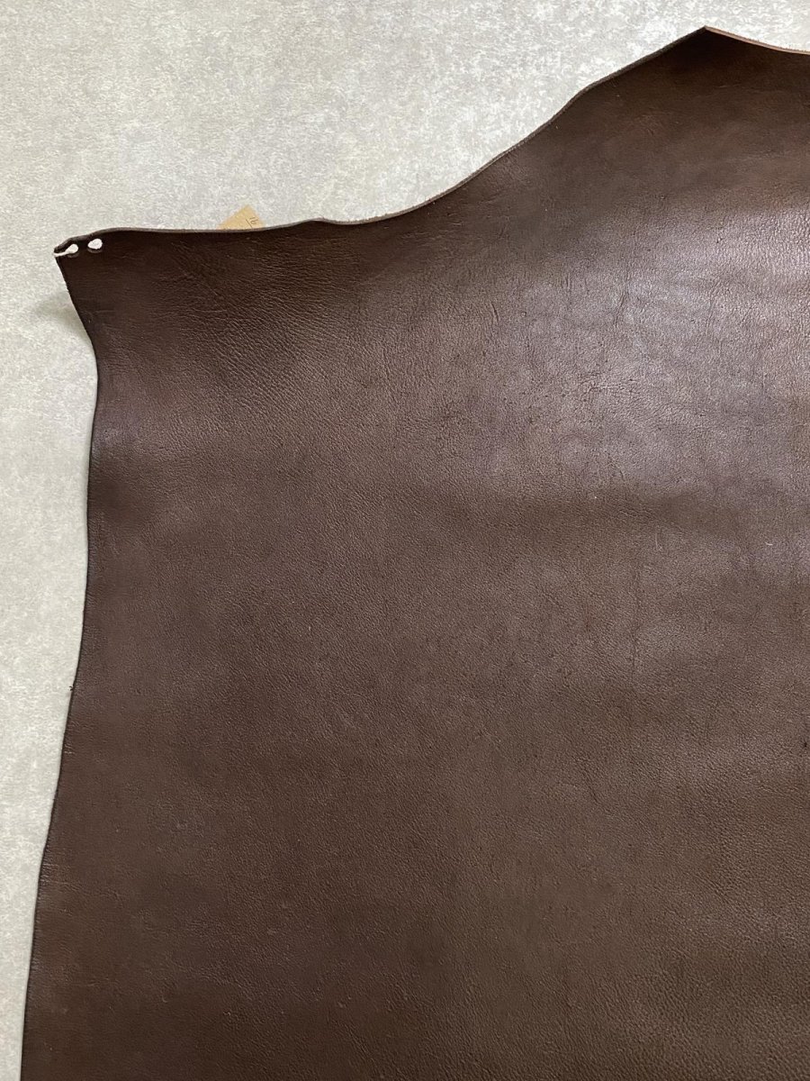 画像2: 牛革　シボオイル　チョコ　レザークラフト　 (2)