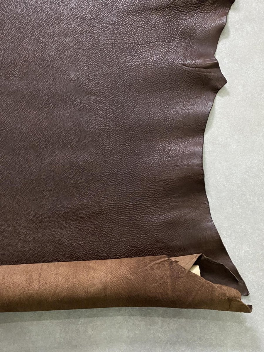 画像5: 牛革　シボオイル　チョコ　レザークラフト　 (5)