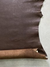 画像5: 牛革　シボオイル　チョコ　レザークラフト　 (5)