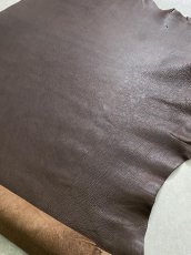 画像6: 牛革　シボオイル　チョコ　レザークラフト　 (6)