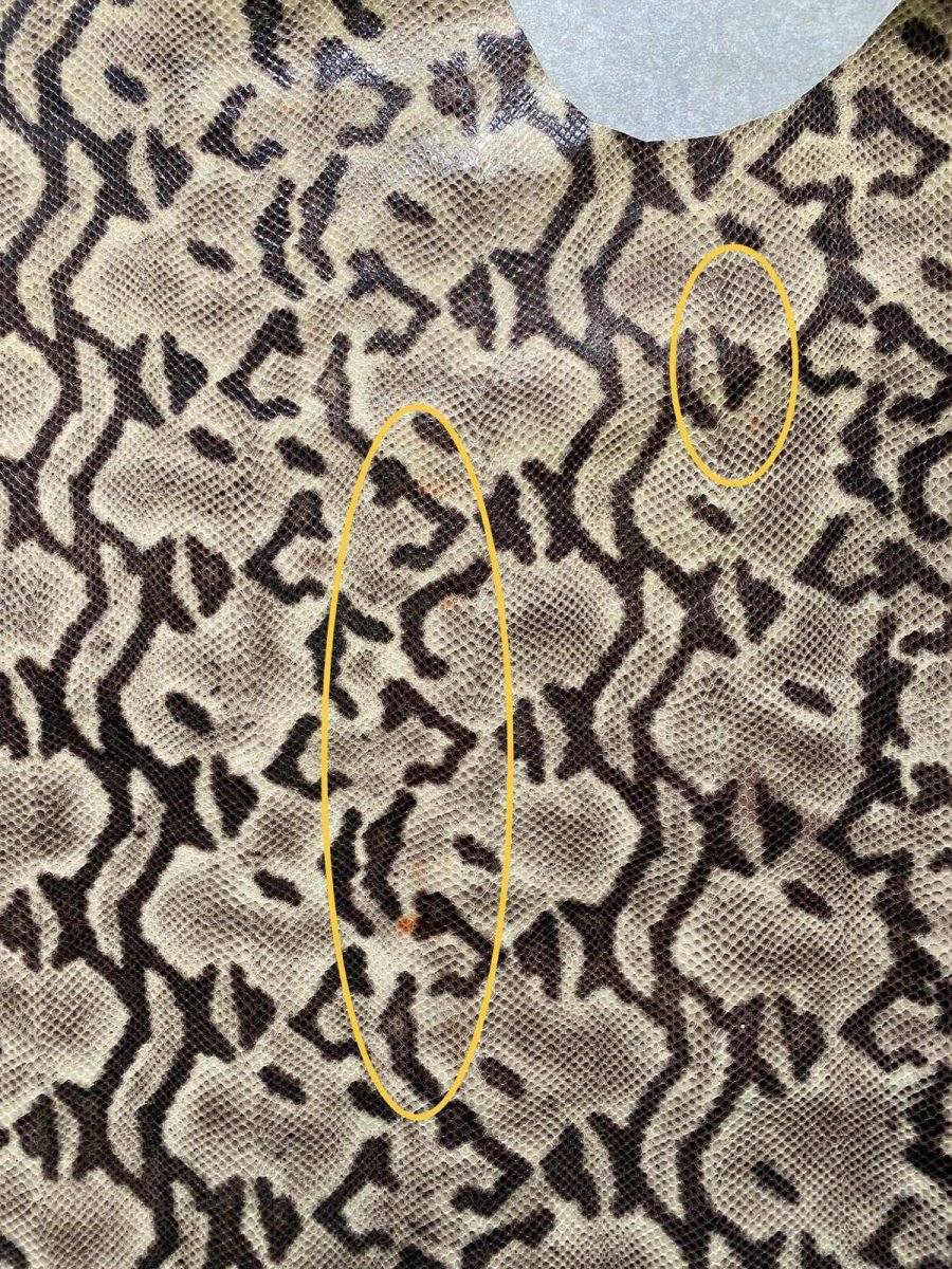 画像7: 牛革　パイソン柄　カット加工　レザークラフト　 (7)