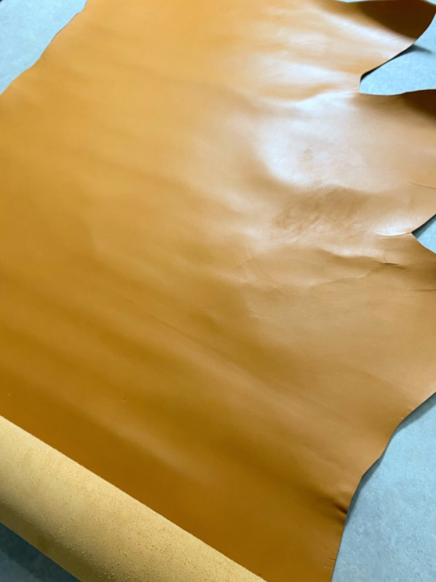 画像2: 牛革　Jスムース　キャメル　レザー (2)