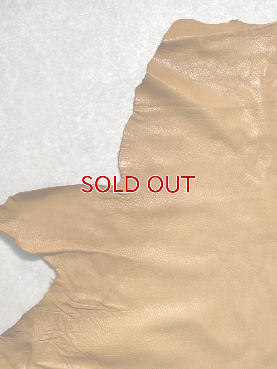 画像3: 牛革　ソフトバッファロー　キャメル　レザー (3)