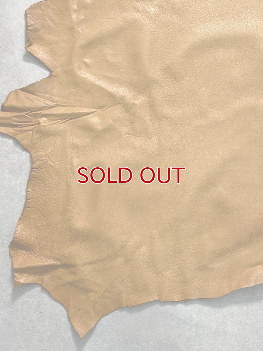 画像5: 牛革　ソフトバッファロー　キャメル　レザー (5)