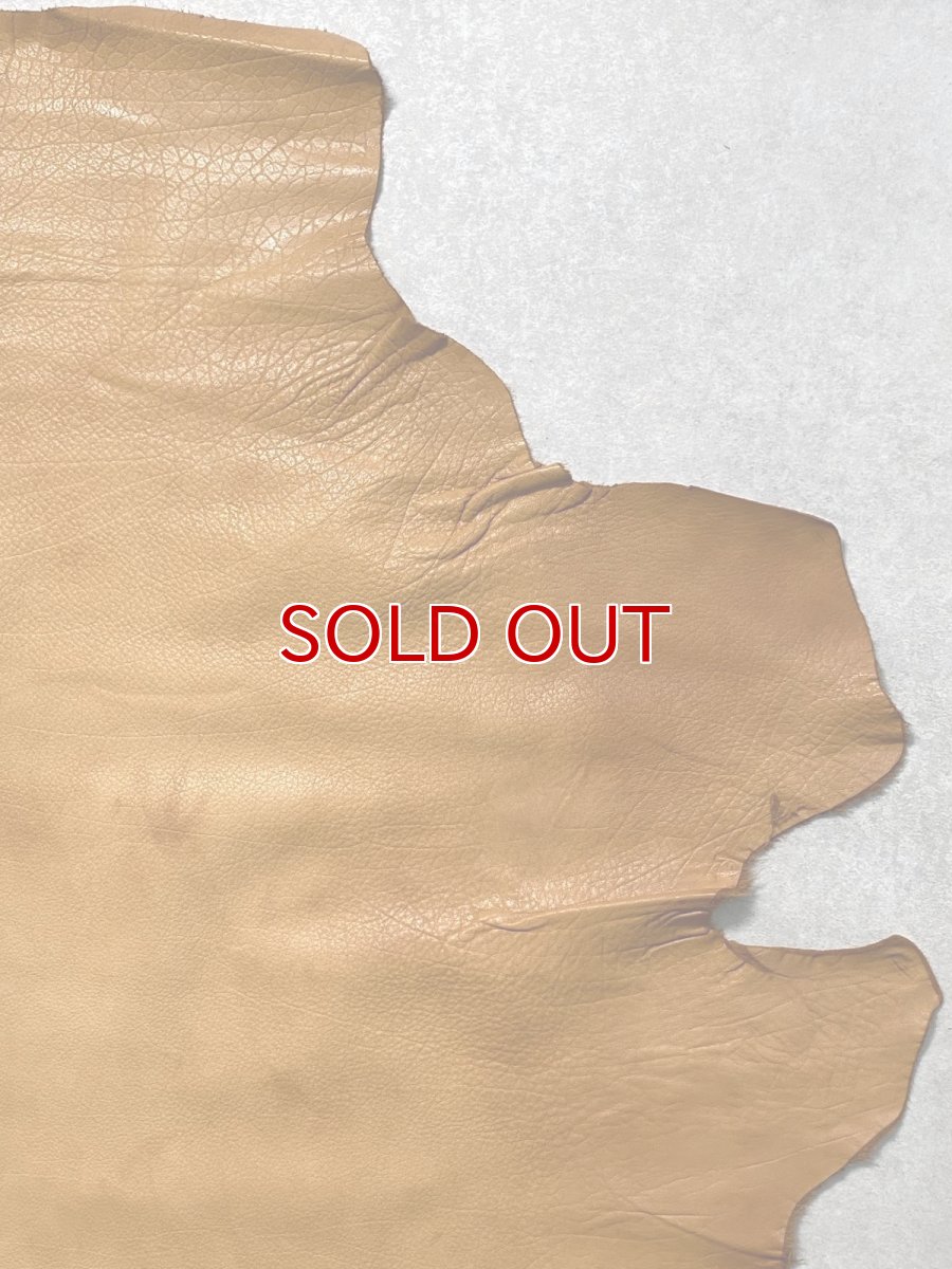 画像4: 牛革　ソフトバッファロー　キャメル　レザー (4)