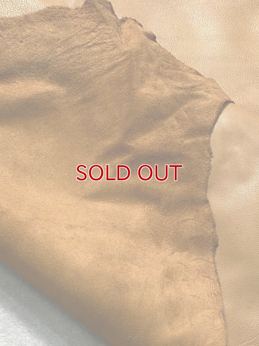 画像9: 牛革　ソフトバッファロー　キャメル　レザー (9)