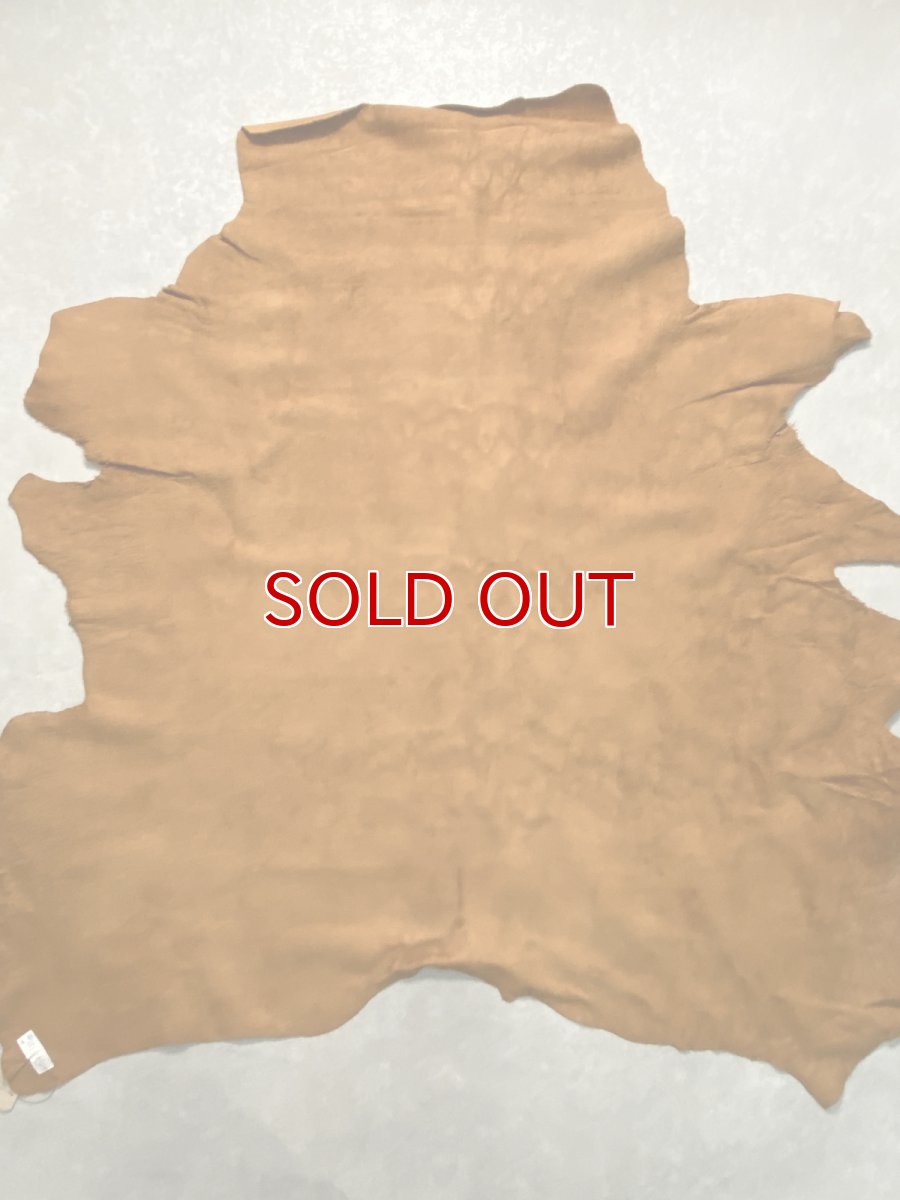 画像10: 牛革　ソフトバッファロー　キャメル　レザー (10)