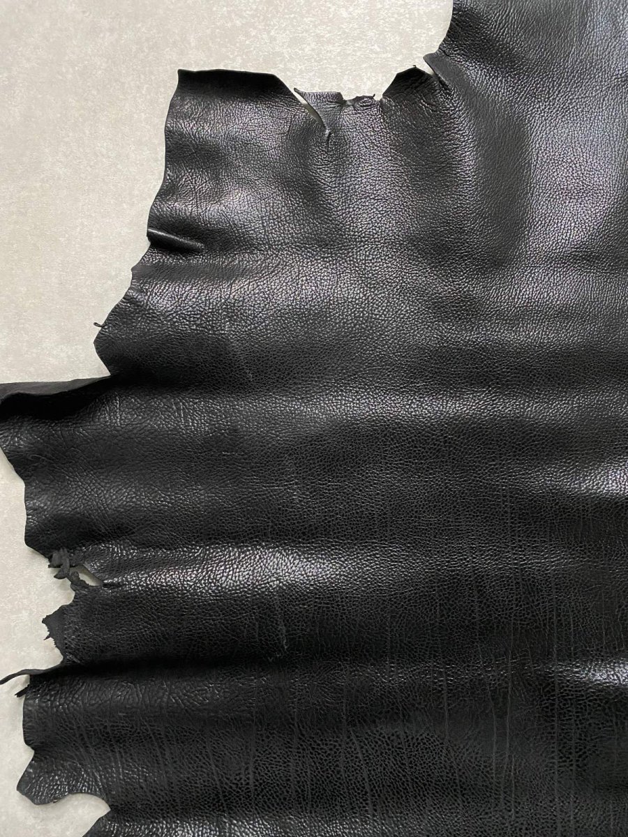 画像5: 牛革 ショルダー(シュリンク型押) ブラック レザークラフト (5)