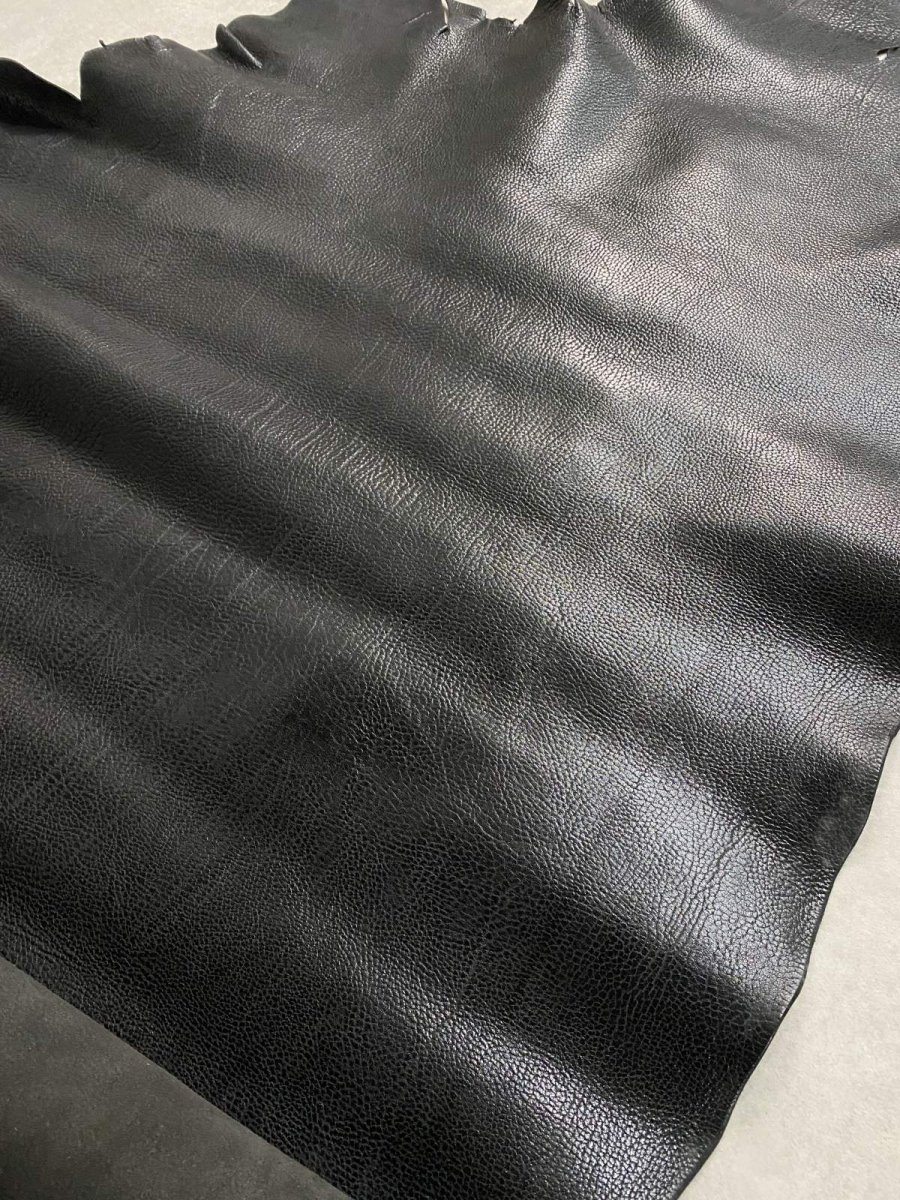 画像7: 牛革 ショルダー(シュリンク型押) ブラック レザークラフト (7)