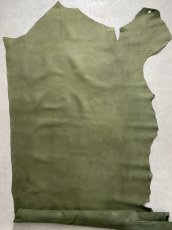 画像7: 牛革　ヌバック　カーキ (7)