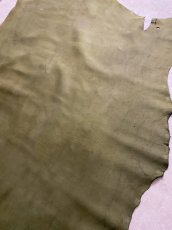 画像6: 牛革　ヌバック　カーキ (6)