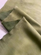 画像3: 牛革　ヌバック　カーキ (3)