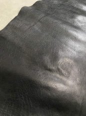 画像4: 牛革　バッファロー　ブラック　レザー (4)