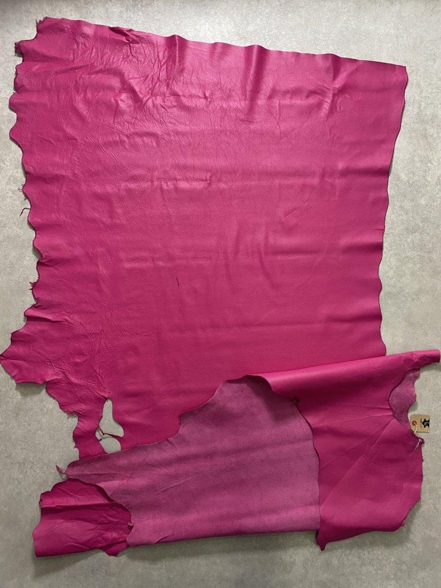 画像3: 牛革　クロームソフト　ショッキングピンク　レザークラフト　 (3)