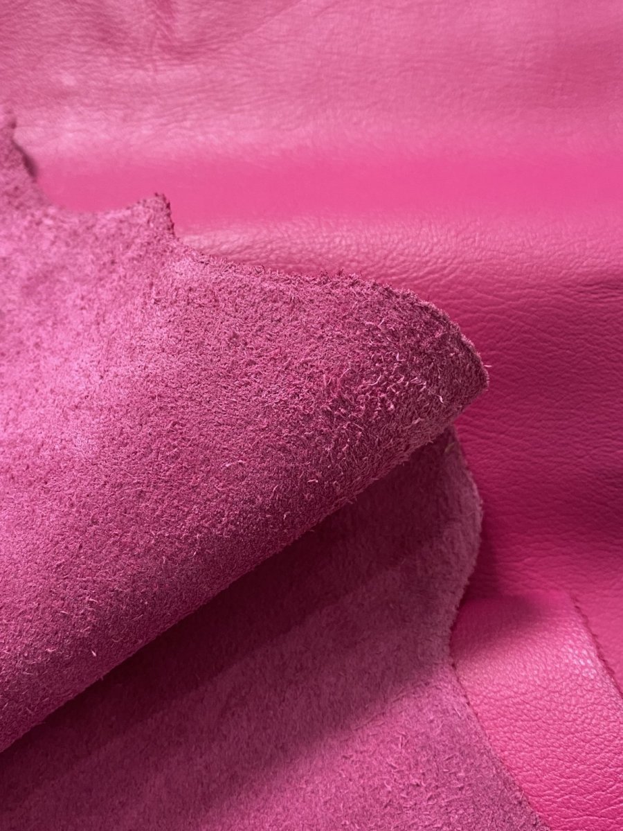 画像11: 牛革　クロームソフト　ショッキングピンク　レザークラフト　 (11)
