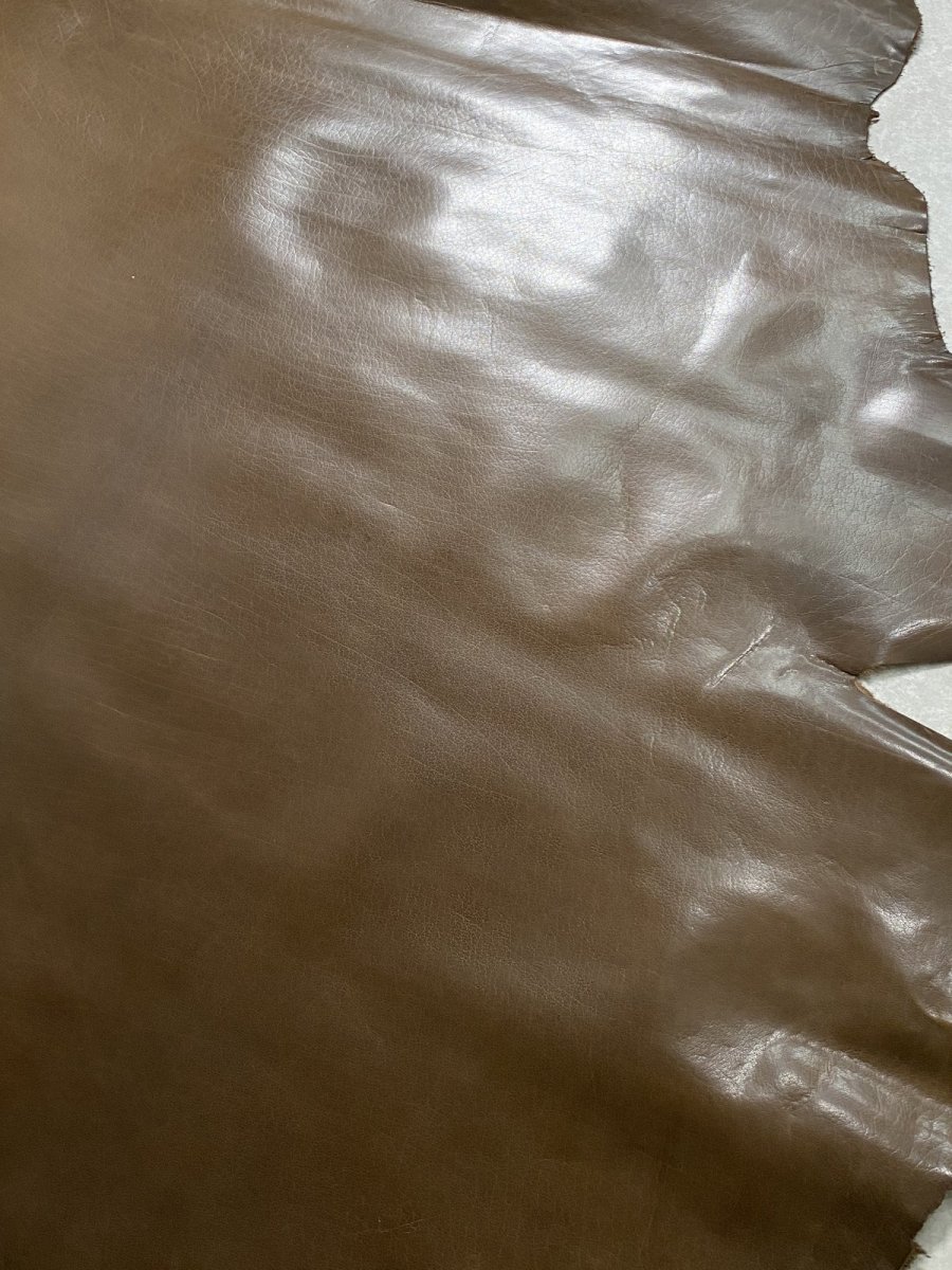 画像3: 牛革　オイルバッファロー　ブラウン　レザー (3)