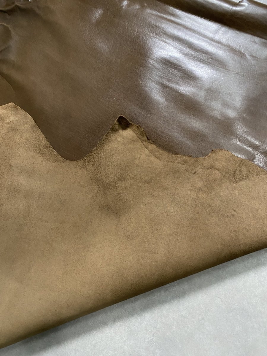 画像12: 牛革　オイルバッファロー　ブラウン　レザー (12)
