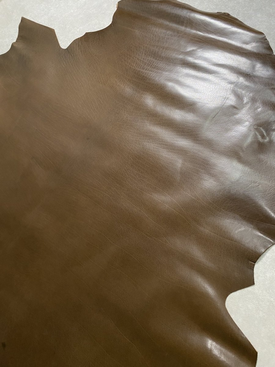 画像4: 牛革　オイルバッファロー　ブラウン　レザー (4)