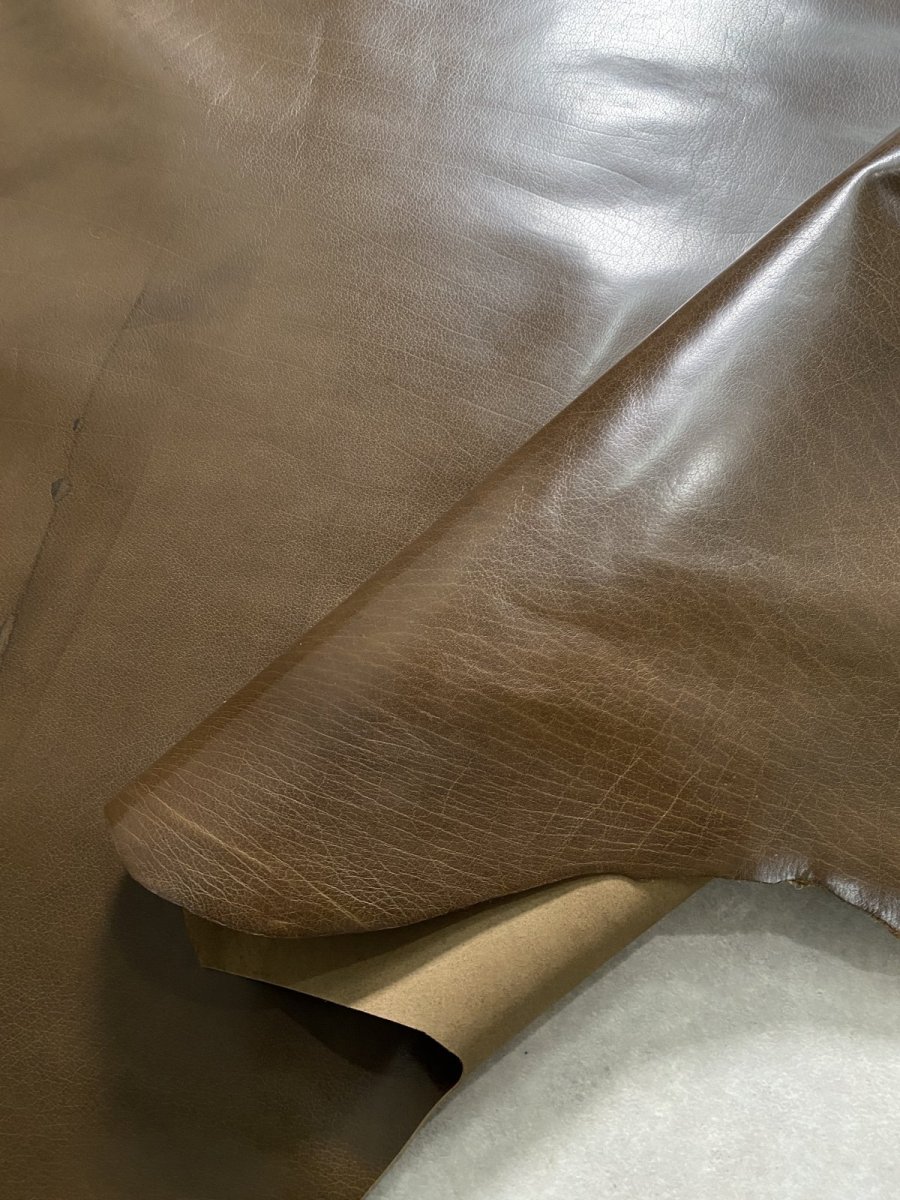 画像3: 牛革　オイルバッファロー　ブラウン　レザー (3)