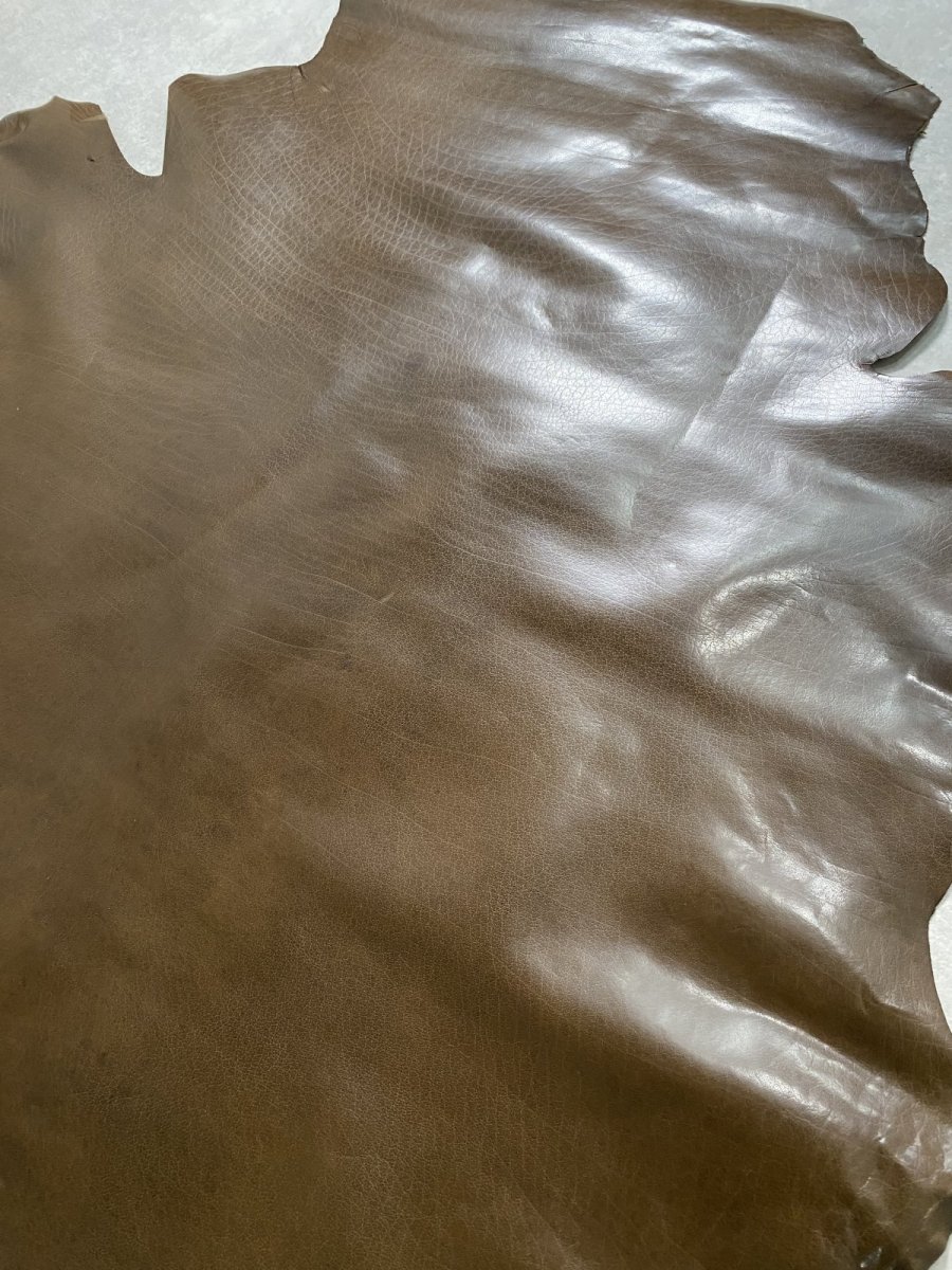 画像4: 牛革　オイルバッファロー　ブラウン　レザー (4)