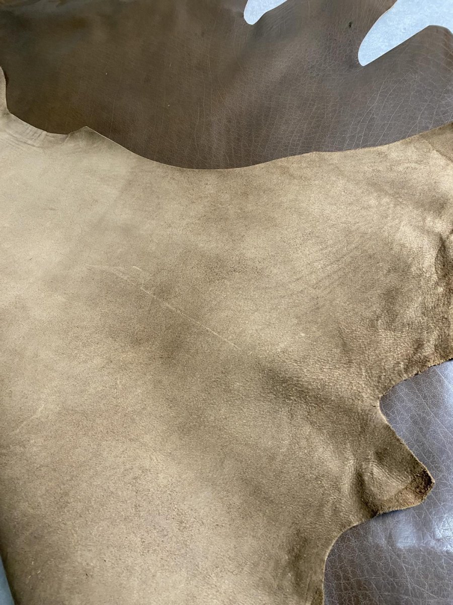 画像6: 牛革　オイルバッファロー　ブラウン　レザー (6)