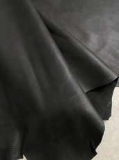 画像6: 牛革　ヌバックカーフ　ブラック　レザークラフト　カーフレザー　 (6)