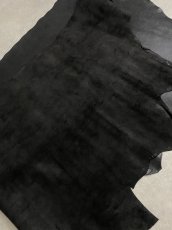 画像9: 牛革　ヌバックカーフ　ブラック　レザークラフト　カーフレザー　 (9)