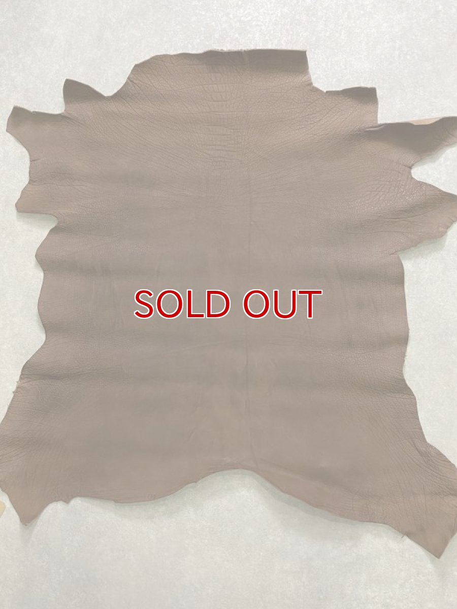 画像1: 牛革　ヌバックバッファロー　ブラウン　レザー (1)