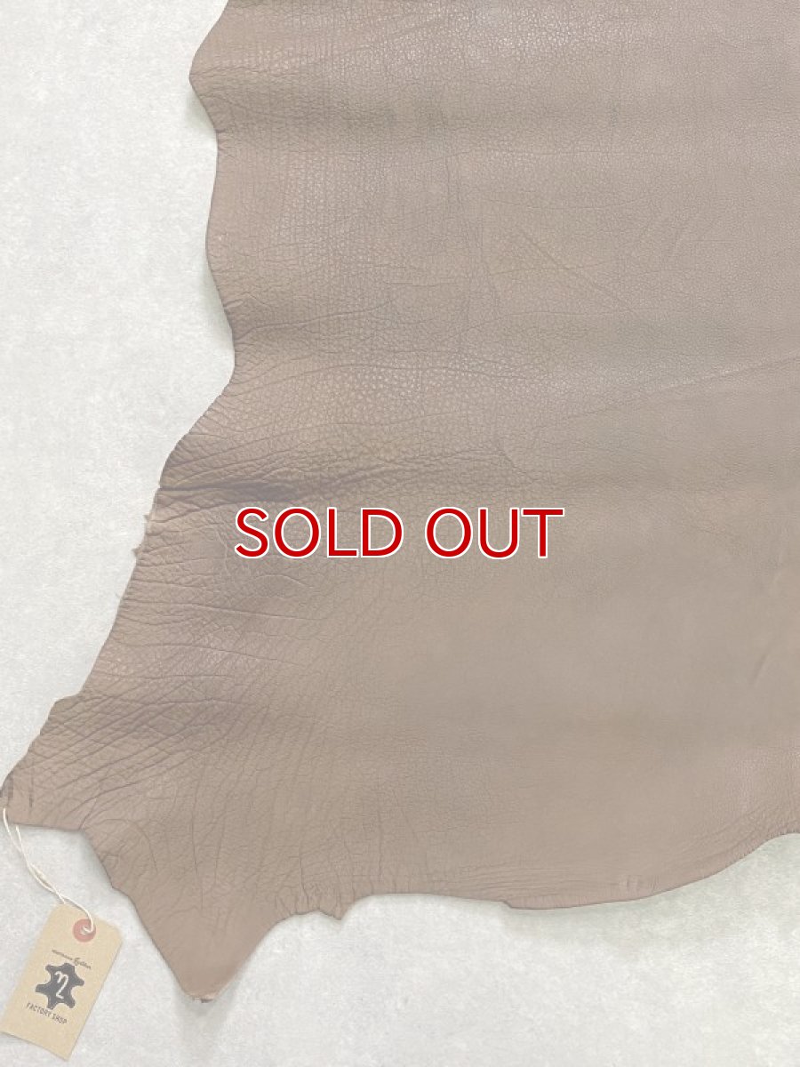 画像5: 牛革　ヌバックバッファロー　ブラウン　レザー (5)