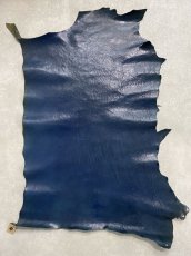 画像1: 牛革　ショルダー　ブルー　レザークラフト (1)