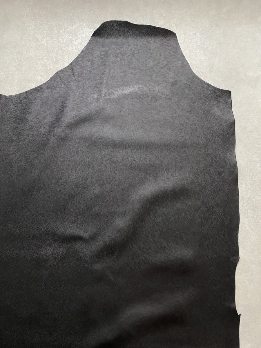 画像7: 牛革　シュリンクノボ　ブラック　レザークラフト (7)