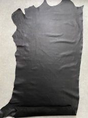 画像1: 牛革　シュリンクノボ　ブラック　レザークラフト (1)