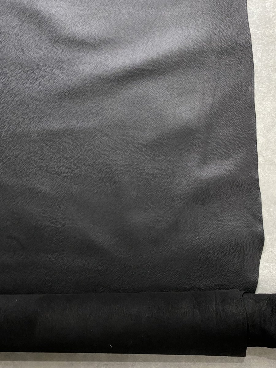画像8: 牛革　シュリンクノボ　ブラック　レザークラフト (8)