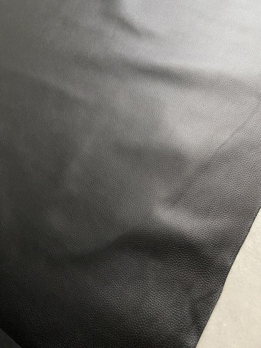 画像4: 牛革　シュリンクノボ　ブラック　レザークラフト (4)
