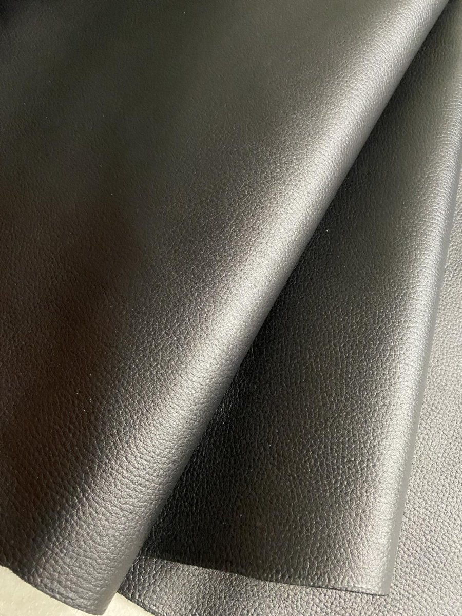 画像3: 牛革　シュリンクノボ　ブラック　レザークラフト (3)