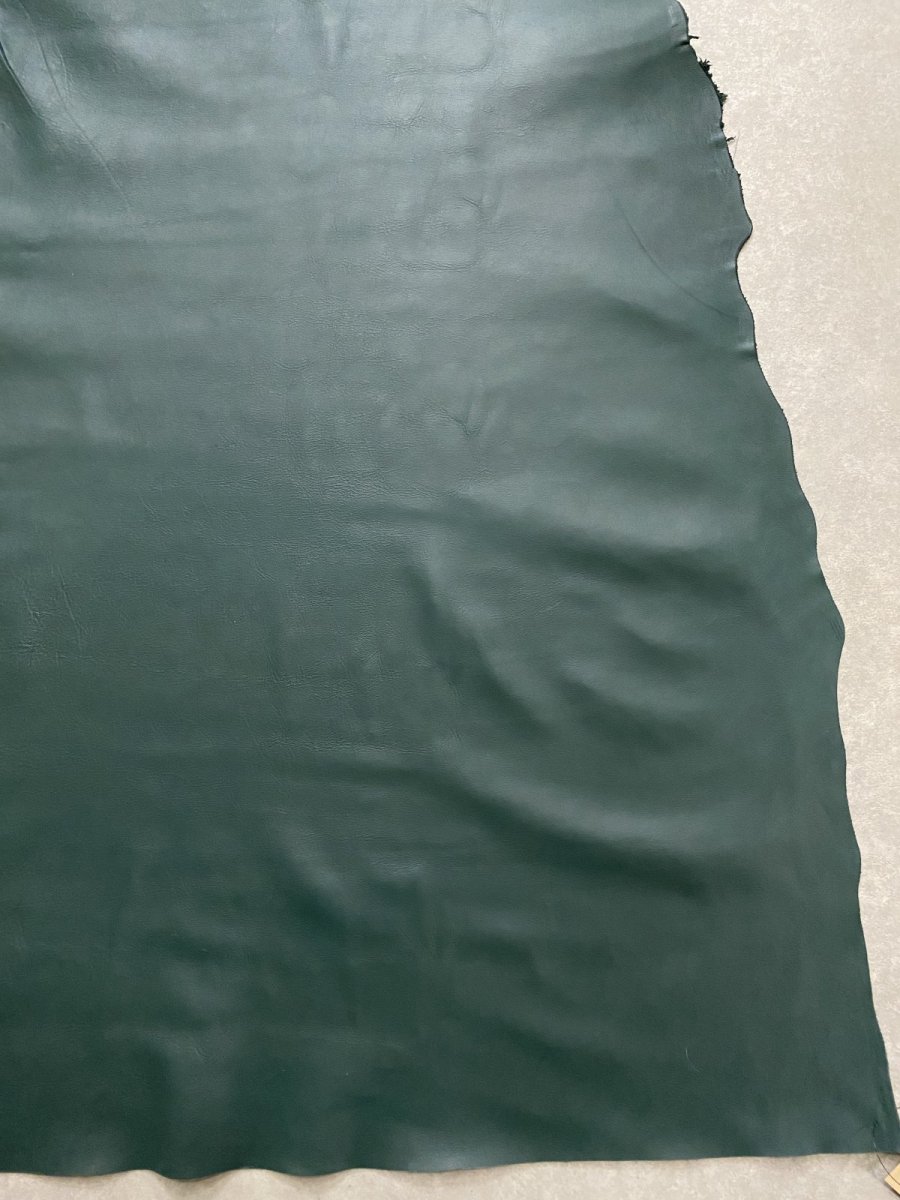 画像8: 牛革　ソフトスムース　Dグリーン　レザークラフト (8)