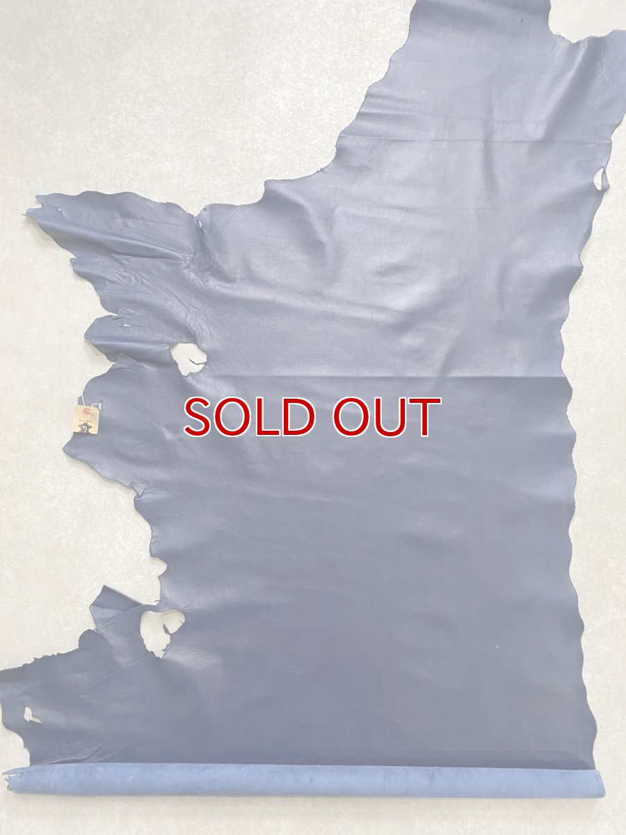 画像1: 牛革　クロームソフト　ネイビー　レザークラフト　 (1)